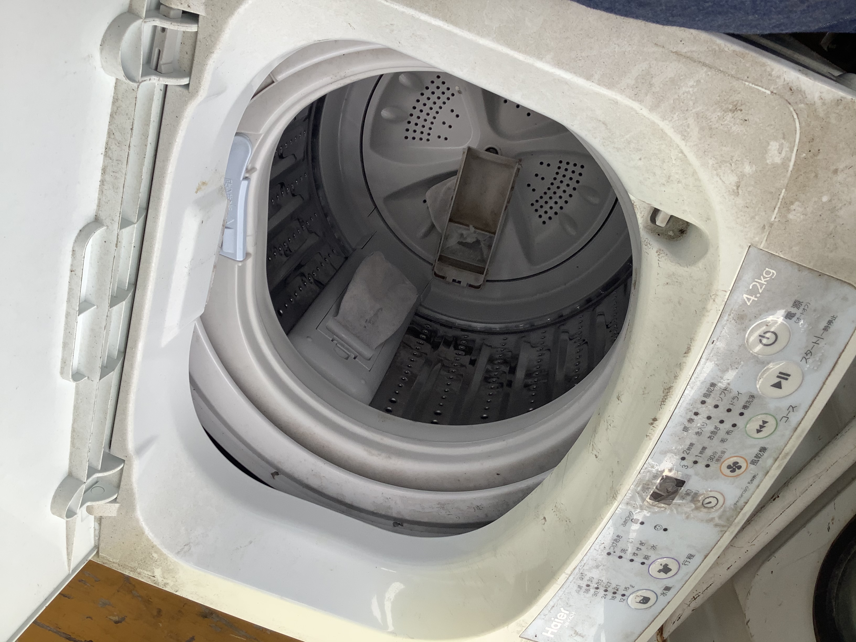 倉敷市内で回収した洗濯機