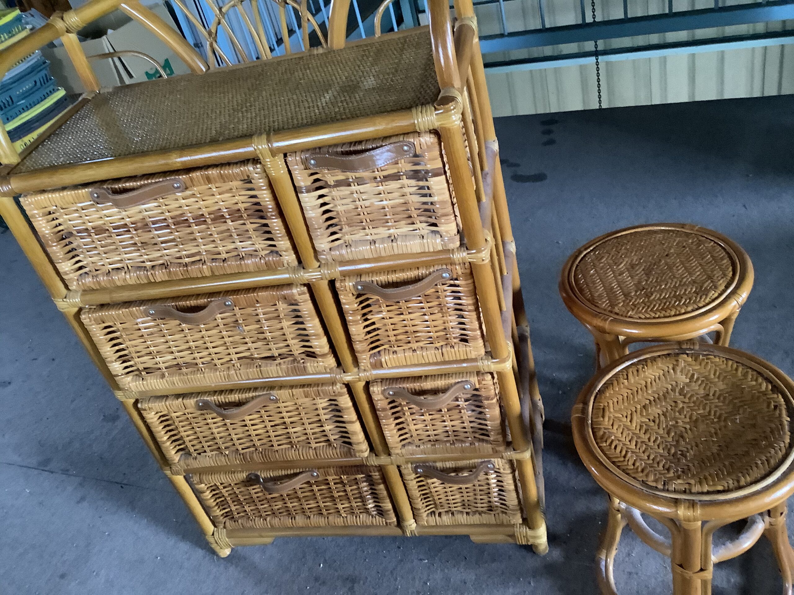倉敷市鳥羽で回収したラタン家具