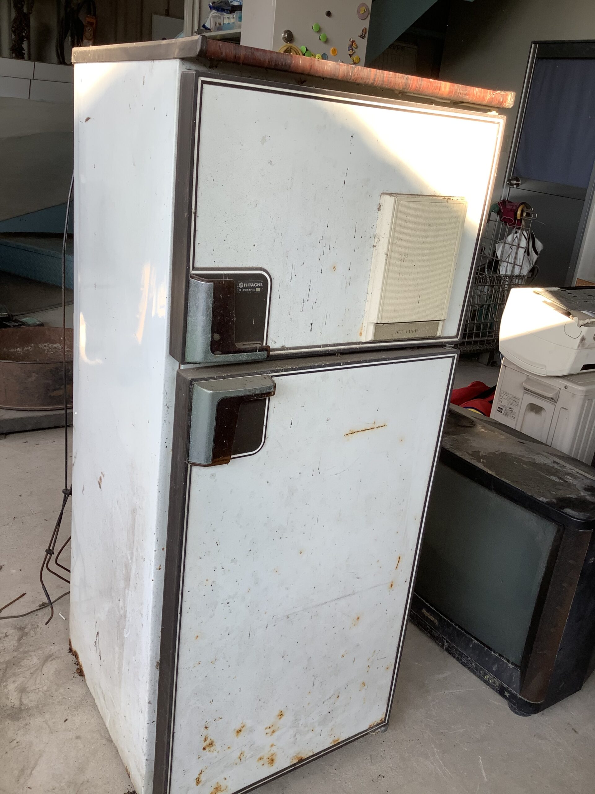 倉敷市児島で回収した冷蔵庫