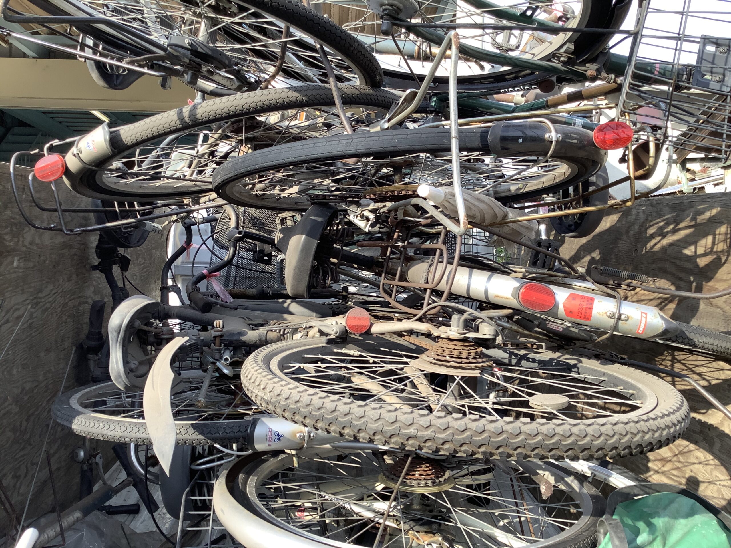 倉敷市水島で回収した自転車