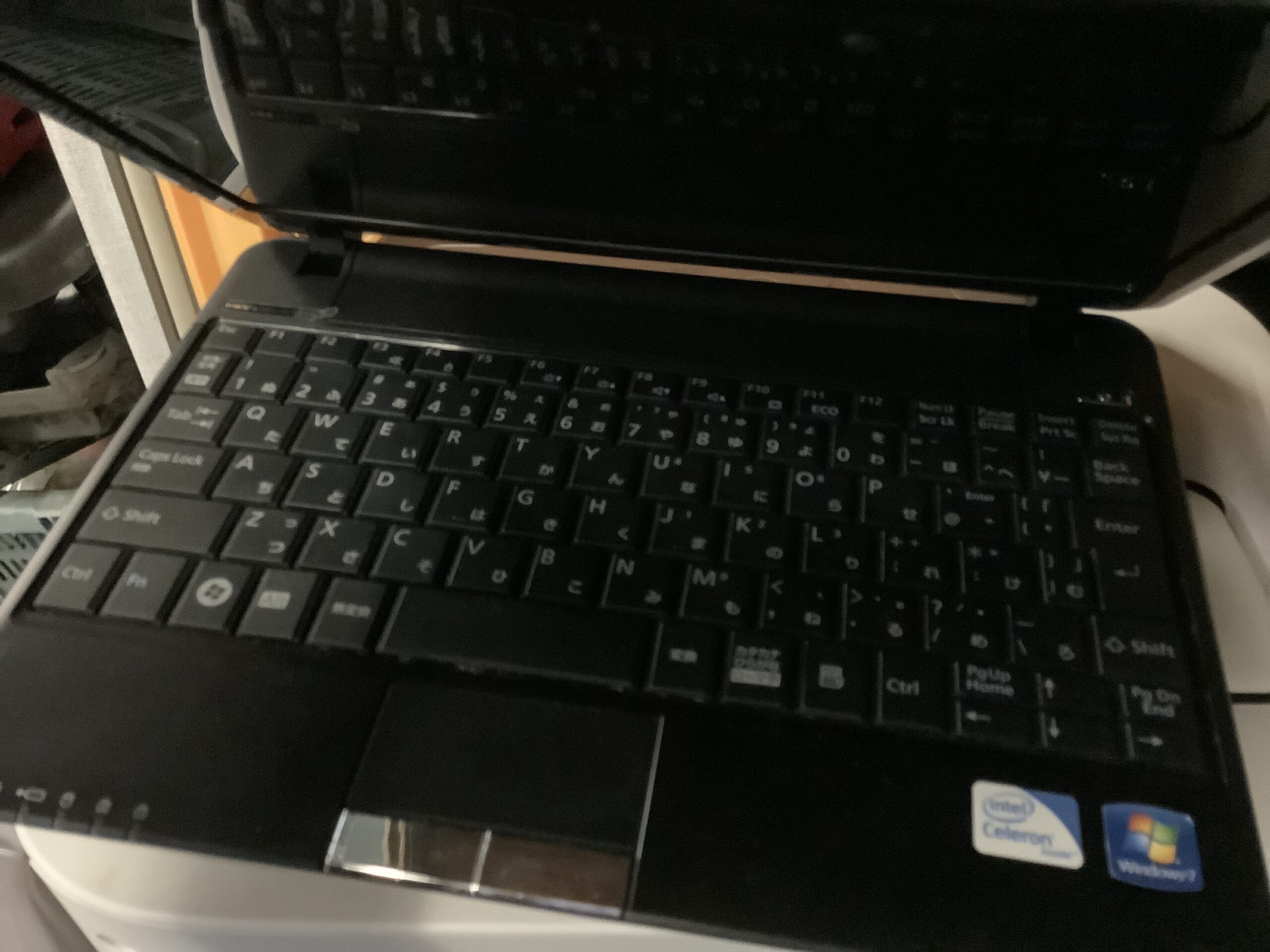 倉敷市大島で回収したノートパソコン