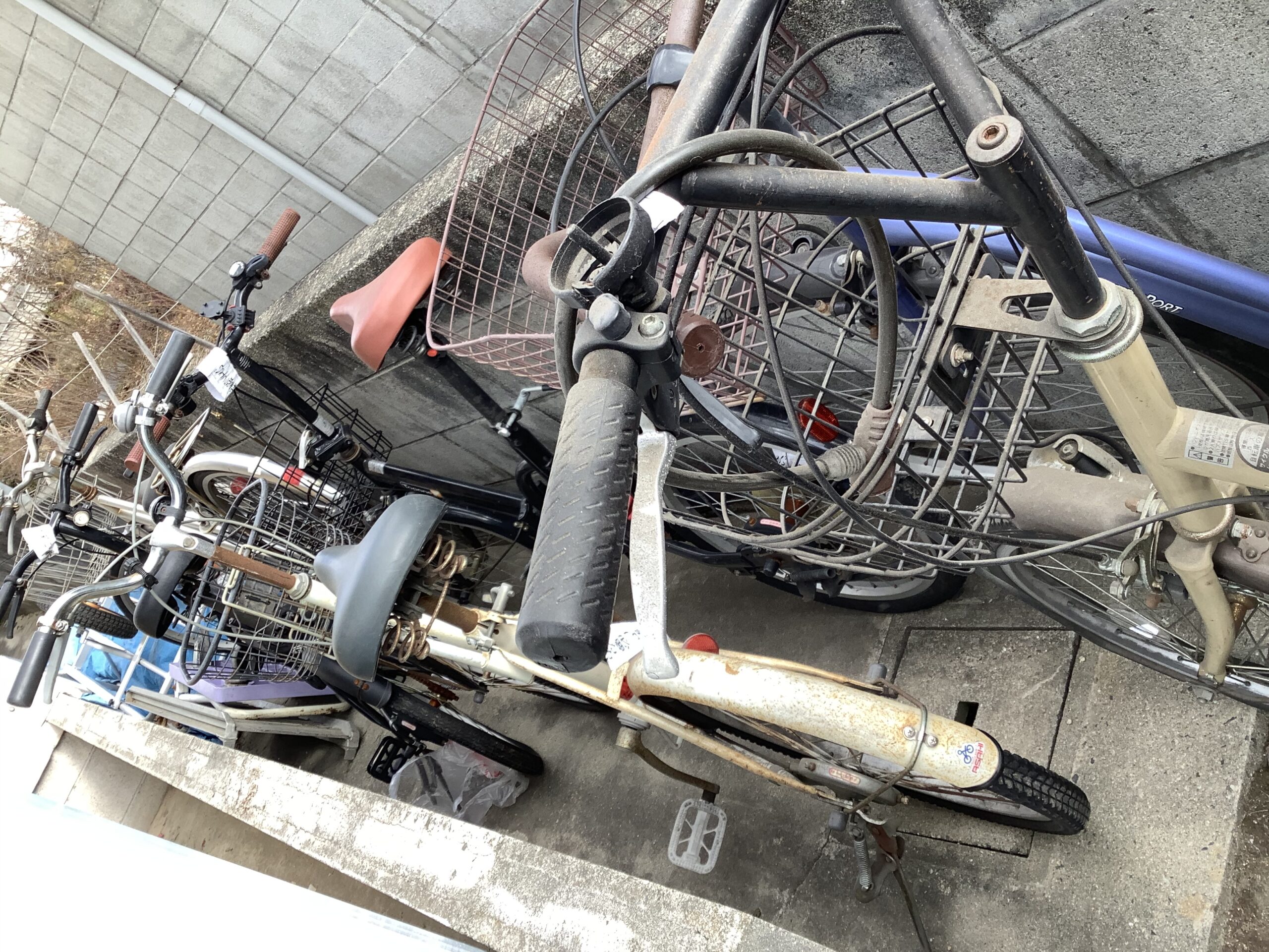 倉敷市笹沖で回収した自転車