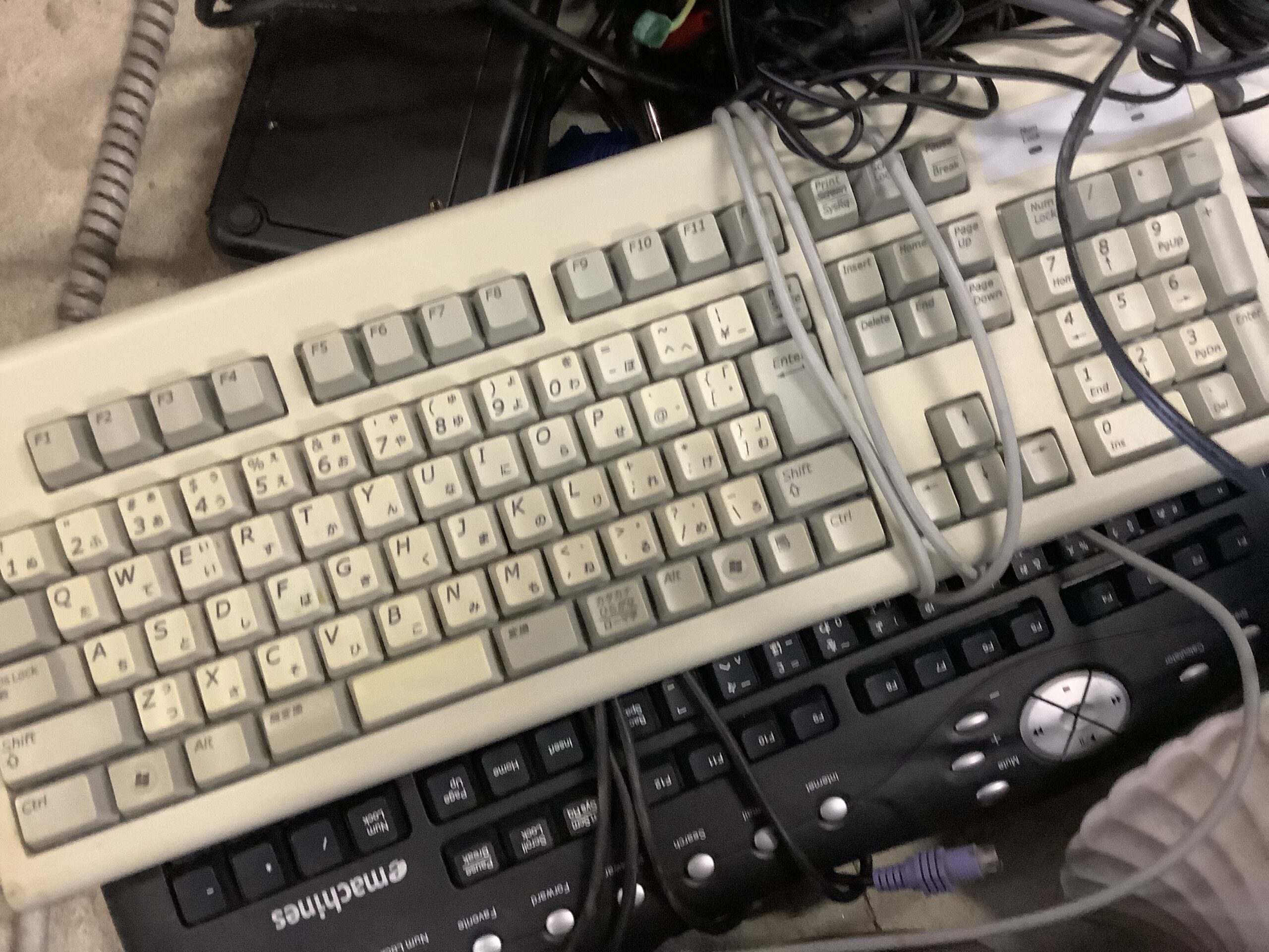 倉敷市茶屋町で回収したパソコンキーボード