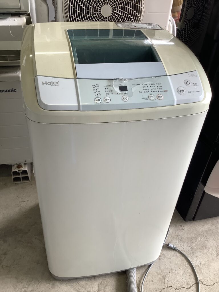 倉敷市児島で回収した洗濯機