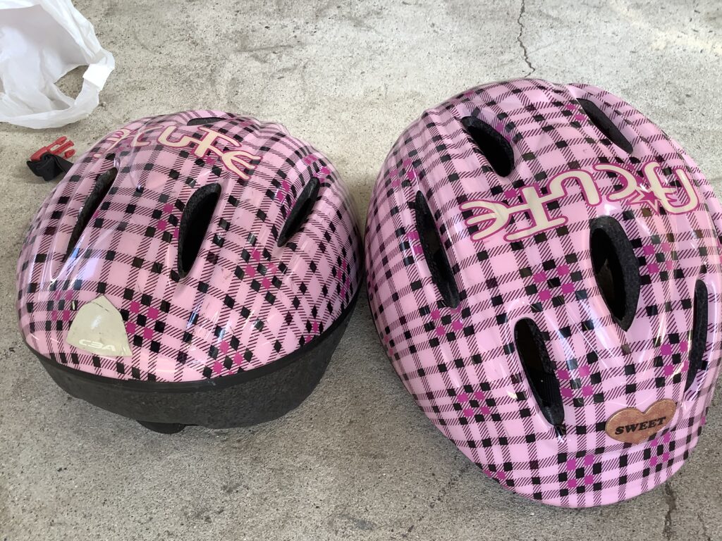 倉敷市玉島で回収したヘルメット