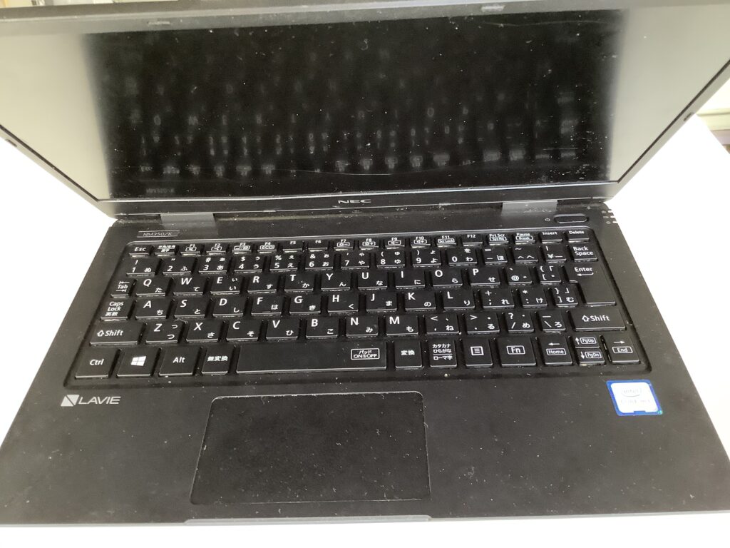 倉敷市宮前で回収したノートパソコン