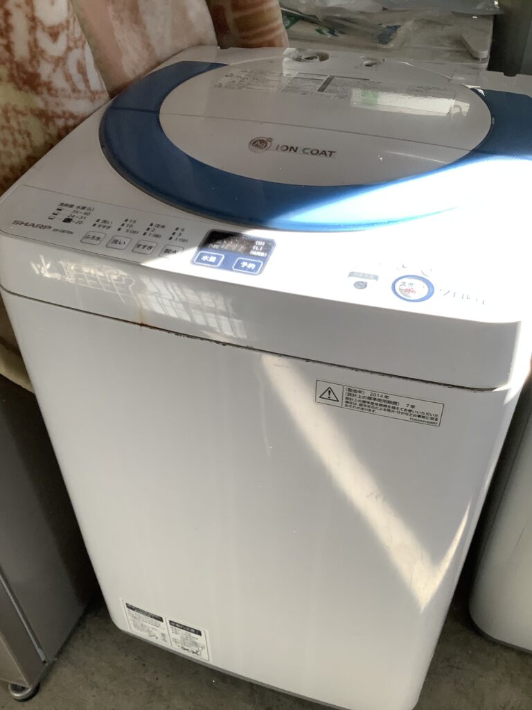 倉敷市西阿知町で回収した洗濯機