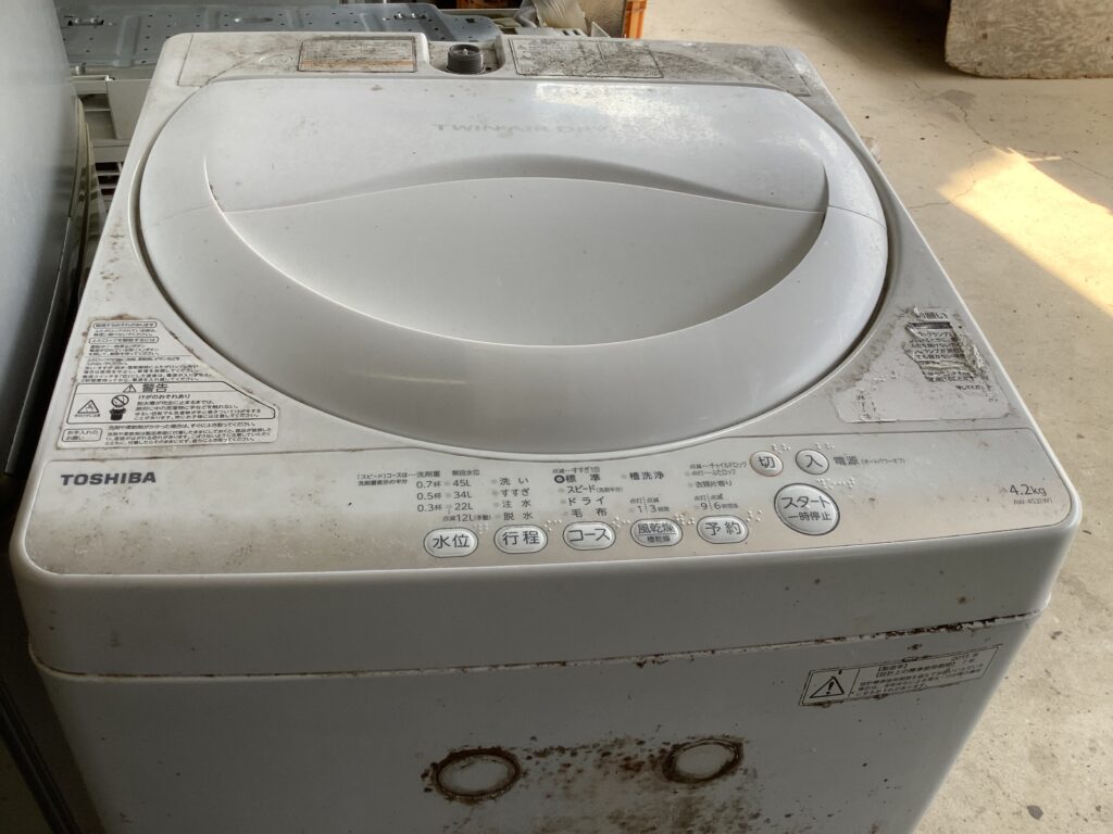 倉敷市真備町で処分した洗濯機