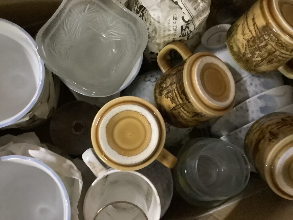 倉敷市真備町で処分した食器