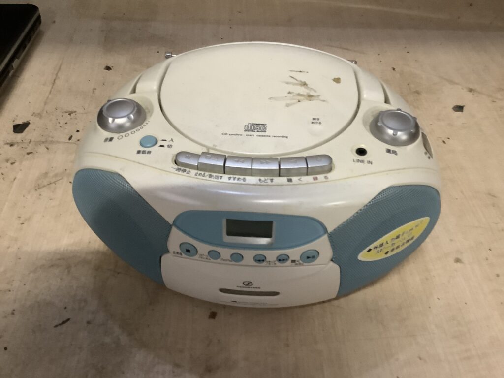 倉敷市笹沖で処分したラジカセ