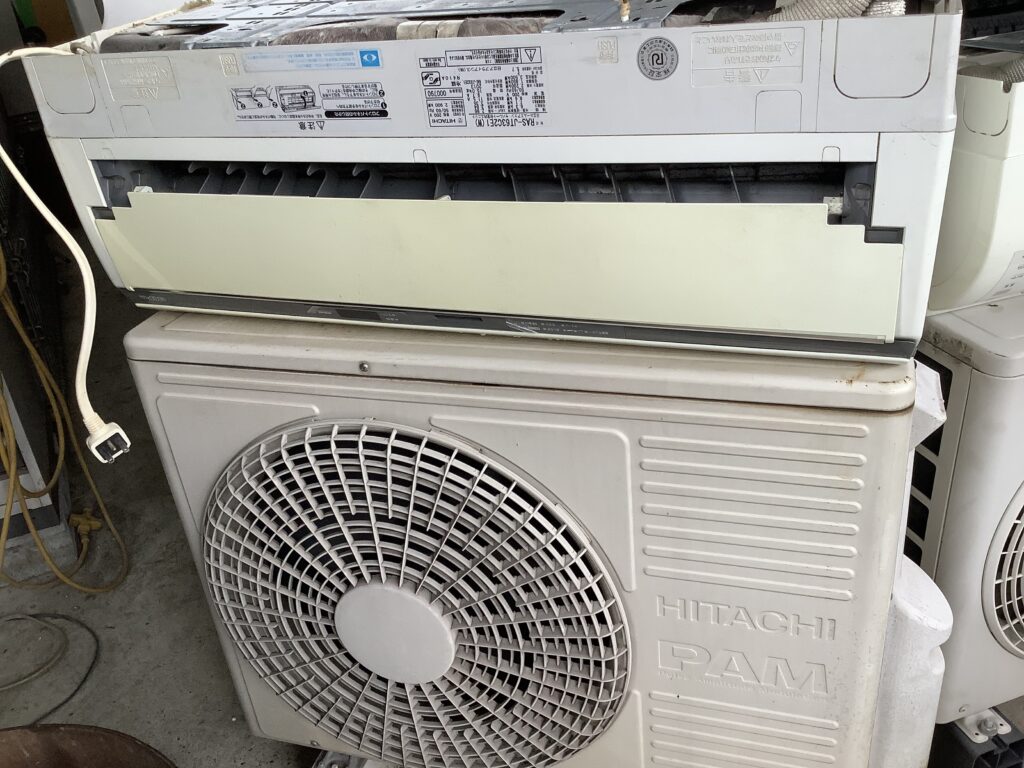 倉敷市老松町で取り外し処分したエアコン